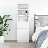 Bedside Cabinet White 39x35x125 cm Engineered Wood 861310