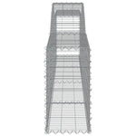 Arched Gabion Baskets 2 pcs 400x30x60/80 cm Galvanised Iron 3146840