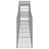 Arched Gabion Baskets 2 pcs 400x30x60/80 cm Galvanised Iron 3146840