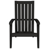 Garden Adirondack Chair Set of 2 Black Polypropylene Standard 364167