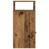 Bedside Cabinets 2 pcs with Drawer Old Wood 25x31x66 cm 858629