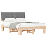 Bed Frame with Upholstered Headboard Light Grey 160 x 200 cm 877264