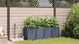 Garden Planter 4 pcs Grey 160 x 40 x 52 cm Plastic 42002880