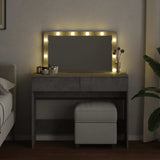 Dressing Table with LED Concrete Grey 100x40x120 cm 848209