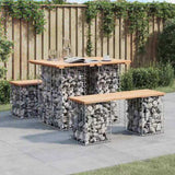 Garden Table Gabion Design 100x70x72 cm Solid Wood Pine 834365