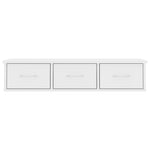 ZNTS Wall-mounted Drawer Shelf White 88x26x18.5 cm Engineered Wood 800594