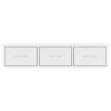 ZNTS Wall-mounted Drawer Shelf White 88x26x18.5 cm Engineered Wood 800594