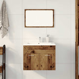 2 Piece Bathroom Furniture Set Old Wood Engineered Wood 862039