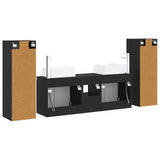 Bathroom Furniture Set 5 pcs Black 33 x 34.5 x 100 cm 3405994
