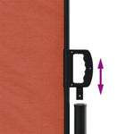 ZNTS Retractable Side Awning Terracotta 200x600 cm 4004558