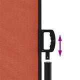 ZNTS Retractable Side Awning Terracotta 140x500 cm 4004423