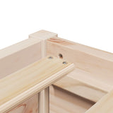 ZNTS Bed with Mattress 90x190 cm Single Solid Wood Pine 3281955