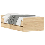 Bed Frame Sonoma oak Engineered wood Small Single Storage 3207387