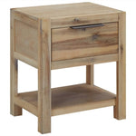 ZNTS Nightstand with Drawer 40x30x48 cm Solid Acacia Wood 245683