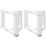 Coffee Table Legs T-Shaped 2 pcs White 50x25x cm Steel 4013009