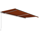 Manual Retractable Awning 600x300 cm Orange and Brown 3051227