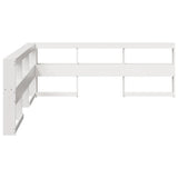 Bookcase Headboard L-Shaped White 180 cm Solid Wood Pine 859257