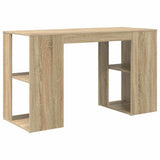 Desk with Shelf Sonoma Oak 130 x 50.5 x 75 cm Engineered Wood 869500