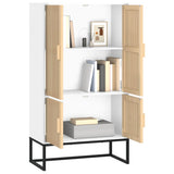 Highboard White 70x35x125 cm Engineered Wood 352139