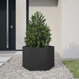 Garden Planter Black Hexagon 69x60x45 cm Steel 851122
