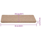 Stair Mats Self-adhesive 30 pcs Beige 65x24.5x3.5 cm 3365898
