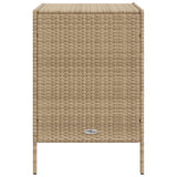 Garden Storage Cabinet Beige 55x59x80 cm Poly Rattan 365554
