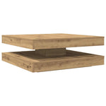 ZNTS Coffee Table 360-Degree Rotatable Artisan Oak 90x90x34.5 cm 3321359