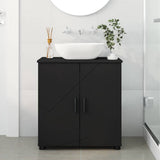 Bathroom Cabinet Black 61 x 35 x 64 cm Engineered wood & Metal 883285