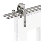 Sliding Door Hardware Kit 183 cm Stainless Steel Silver 3295765