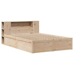 Bed Frame without Mattress 135x190 cm Double Solid Wood Pine 3323425