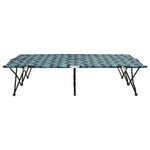 ZNTS Two Person Folding Sun Lounger Leaf Print Steel 310354