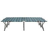 ZNTS Two Person Folding Sun Lounger Leaf Print Steel 310354