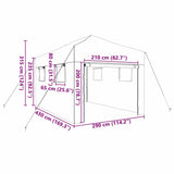 Greenhouse with Pop-up Frame Green 290 x 430 x 315 cm Iron 42006644