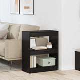 Book Cabinet Black Oak 60 x 30 x 72 cm Engineered Wood 880458