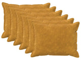Cushion Cover 6 pcs HOUTEN Yellow 80 x 80 cm Microfiber Fleece 921700