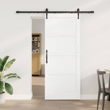 Sliding Door ORKDAL White 83 x 202 cm Solid Pine Wood 3333673