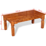ZNTS Coffee Table Solid Wood 110x60x45 cm 244047