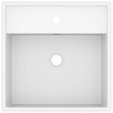 146943 Luxury Basin Overflow Square Matt White 41x41 cm Ceramic