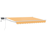 Manual Retractable Awning with LEDs Sand 3425701