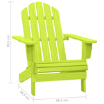 Garden Adirondack Chair Solid Fir Wood Green 315876
