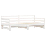 Daybed with Trundle without Mattress White 90x200 cm Solid Wood 836148
