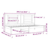 Day Bed without Mattress White 80x200 cm Solid Wood Pine 3108062