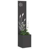Garden Privacy Screen Black 32 x 150 cm Cold-rolled steel 876357