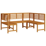 Garden Bench Set 3 pcs Brown Solid acacia wood 3328691