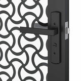 Glass Door Fretwork Black 93 x 3.5 x 201.5 cm Aluminium 42012451