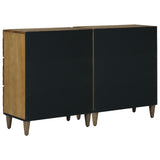 Sideboard 2 pcs Brown 60 x 33.5 x 75 cm Solid Mango Wood 3310106