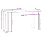 Dining Table Sonoma Oak 140x74.5x76 cm Engineered Wood 804205