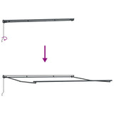 Awning Frame Manual Anthracite 500 x 350 cm Aluminium 313237