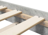 Bed Frame Concrete Grey 80 x 200 cm Engineered Wood 8009053