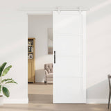 Sliding Door Manual White 83 x 232 cm Solid pine wood and steel 3333565